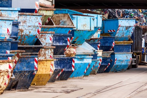 Greenwich community participating in waste recycling