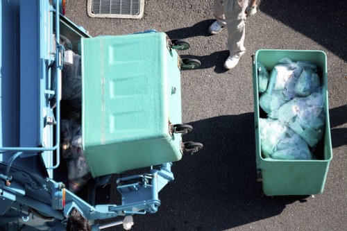 Various recyclable materials like paper, plastic, and metals