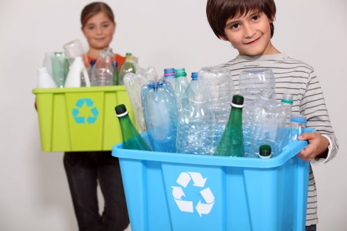 Recycling facility handling waste from skip hire services