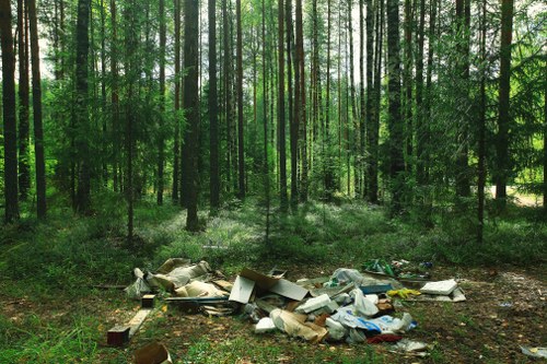 Eco-friendly waste disposal process in action